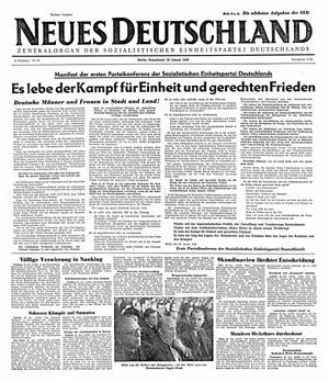Neues Deutschland Online-Archiv vom 29.01.1949