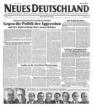 Neues Deutschland Online-Archiv vom 30.01.1949