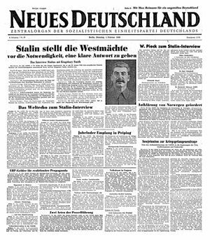 Neues Deutschland Online-Archiv vom 01.02.1949