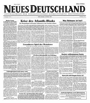 Neues Deutschland Online-Archiv vom 13.02.1949