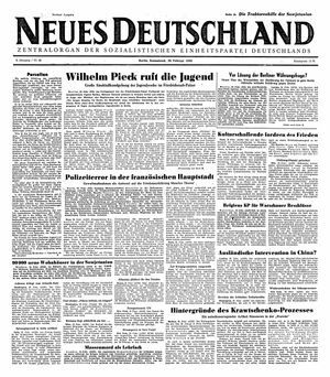 Neues Deutschland Online-Archiv vom 26.02.1949