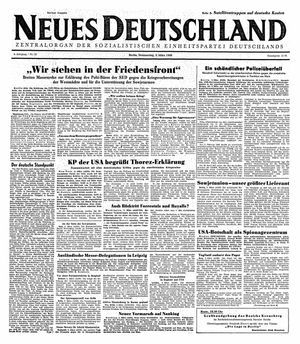 Neues Deutschland Online-Archiv vom 03.03.1949