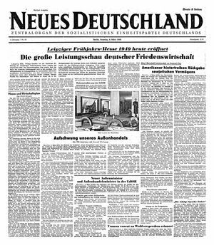 Neues Deutschland Online-Archiv vom 06.03.1949