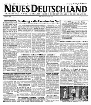 Neues Deutschland Online-Archiv vom 10.03.1949