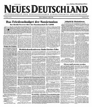 Neues Deutschland Online-Archiv vom 12.03.1949