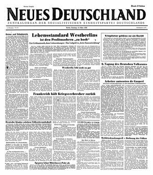 Neues Deutschland Online-Archiv vom 13.03.1949