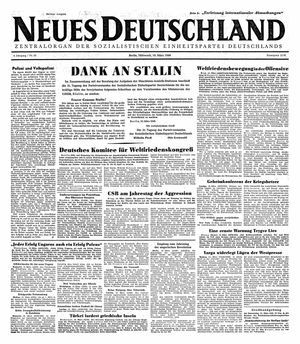 Neues Deutschland Online-Archiv vom 16.03.1949