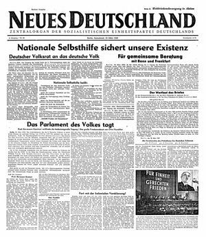 Neues Deutschland Online-Archiv vom 19.03.1949