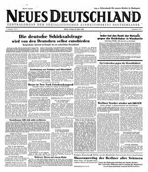 Neues Deutschland Online-Archiv vom 25.03.1949