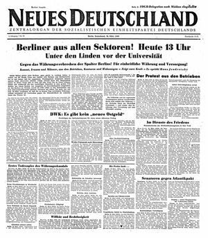 Neues Deutschland Online-Archiv vom 26.03.1949