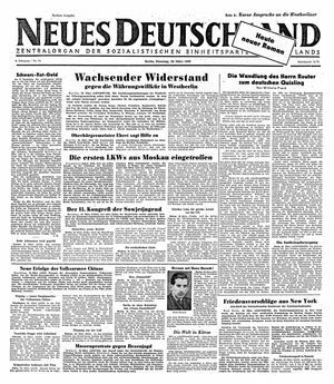 Neues Deutschland Online-Archiv vom 29.03.1949