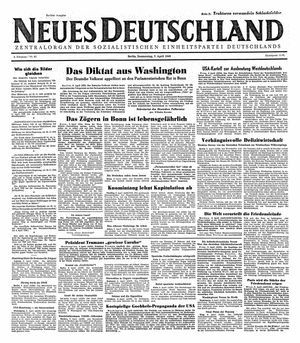 Neues Deutschland Online-Archiv vom 07.04.1949