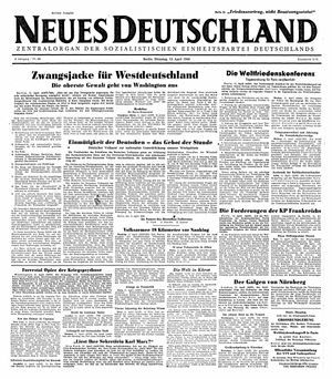 Neues Deutschland Online-Archiv vom 12.04.1949