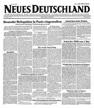 Neues Deutschland Online-Archiv vom 22.04.1949