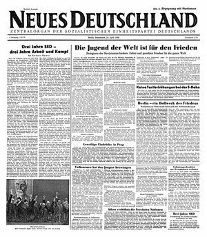 Neues Deutschland Online-Archiv vom 23.04.1949