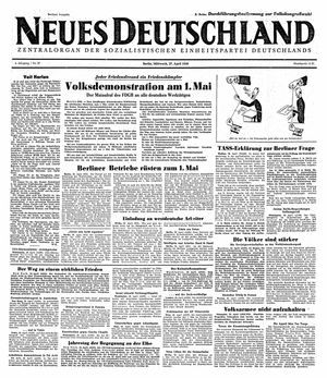 Neues Deutschland Online-Archiv vom 27.04.1949