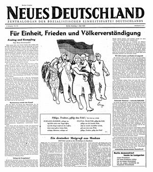 Neues Deutschland Online-Archiv vom 01.05.1949