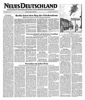 Neues Deutschland Online-Archiv vom 13.05.1949