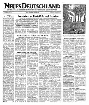 Neues Deutschland Online-Archiv vom 14.05.1949
