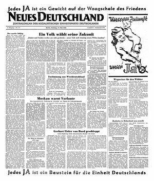 Neues Deutschland Online-Archiv vom 15.05.1949