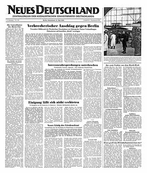 Neues Deutschland Online-Archiv vom 21.05.1949