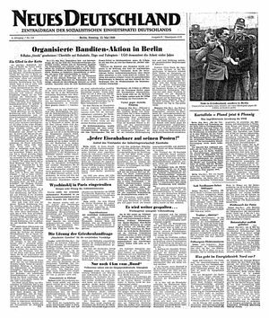Neues Deutschland Online-Archiv vom 22.05.1949