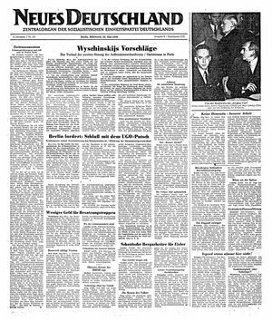 Neues Deutschland Online-Archiv vom 25.05.1949
