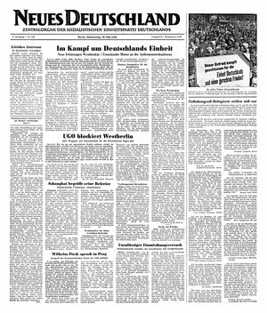 Neues Deutschland Online-Archiv vom 26.05.1949
