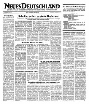 Neues Deutschland Online-Archiv vom 28.05.1949