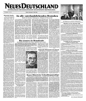 Neues Deutschland Online-Archiv vom 31.05.1949