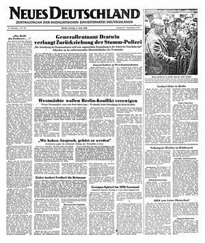 Neues Deutschland Online-Archiv vom 03.06.1949