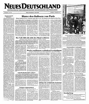 Neues Deutschland Online-Archiv vom 04.06.1949