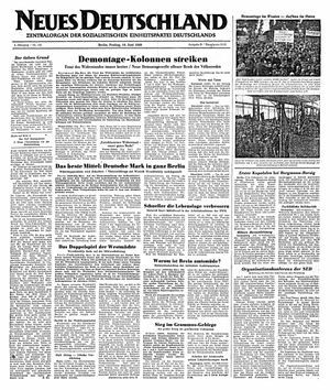 Neues Deutschland Online-Archiv vom 10.06.1949