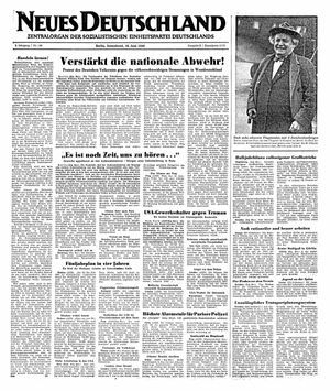 Neues Deutschland Online-Archiv on Jun 18, 1949