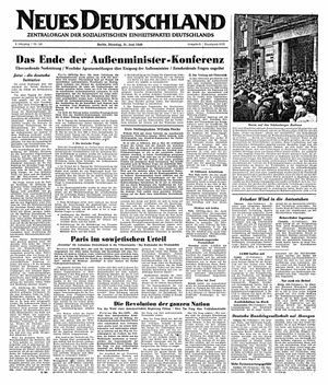 Neues Deutschland Online-Archiv vom 21.06.1949