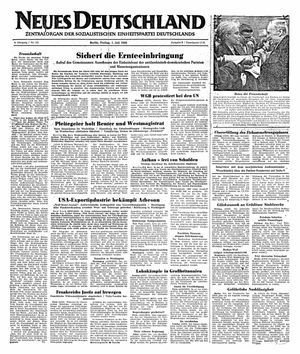 Neues Deutschland Online-Archiv vom 01.07.1949
