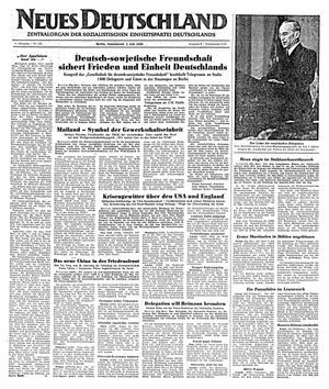 Neues Deutschland Online-Archiv vom 02.07.1949