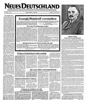 Neues Deutschland Online-Archiv vom 03.07.1949