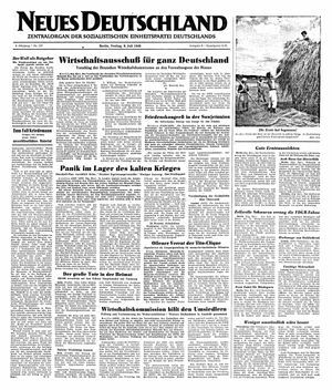 Neues Deutschland Online-Archiv vom 08.07.1949