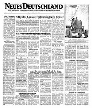 Neues Deutschland Online-Archiv vom 09.07.1949