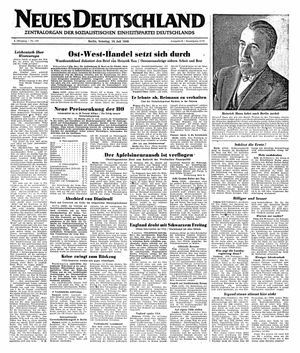 Neues Deutschland Online-Archiv vom 10.07.1949