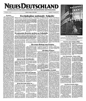 Neues Deutschland Online-Archiv vom 15.07.1949