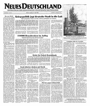 Neues Deutschland Online-Archiv vom 17.07.1949