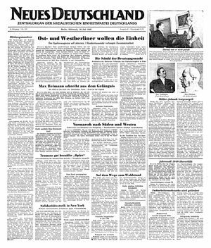 Neues Deutschland Online-Archiv vom 20.07.1949