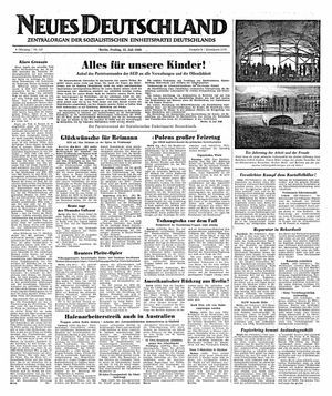 Neues Deutschland Online-Archiv vom 22.07.1949