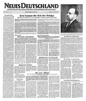 Neues Deutschland Online-Archiv vom 26.07.1949