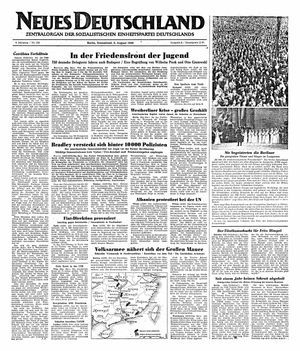 Neues Deutschland Online-Archiv vom 06.08.1949