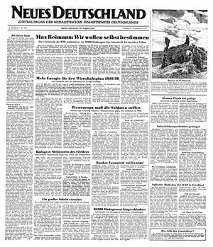 Neues Deutschland Online-Archiv vom 10.08.1949
