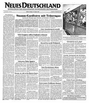 Neues Deutschland Online-Archiv vom 12.08.1949