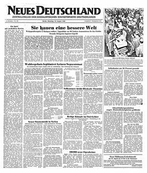 Neues Deutschland Online-Archiv vom 16.08.1949